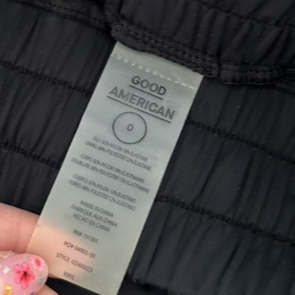 good American black high waisted drawstring framer bikini briefs bottoms sz XS - Picture 5 of 6